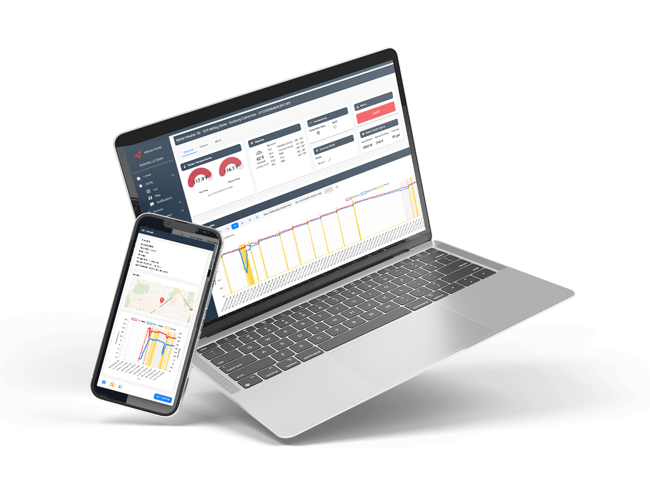 Armada for Utilities - Laptop and Phone App Views